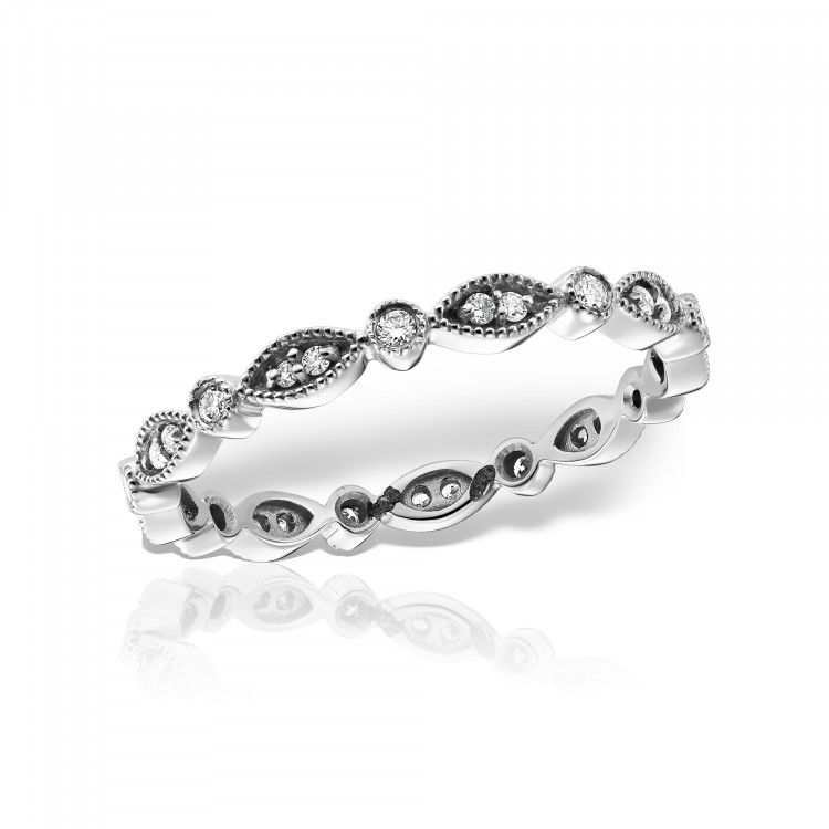 Inel eternity/verighetă în stil Tiffany, Vintage inspired